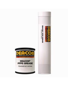 Image of Deacon PFPE Grease in can and cartridge containers.